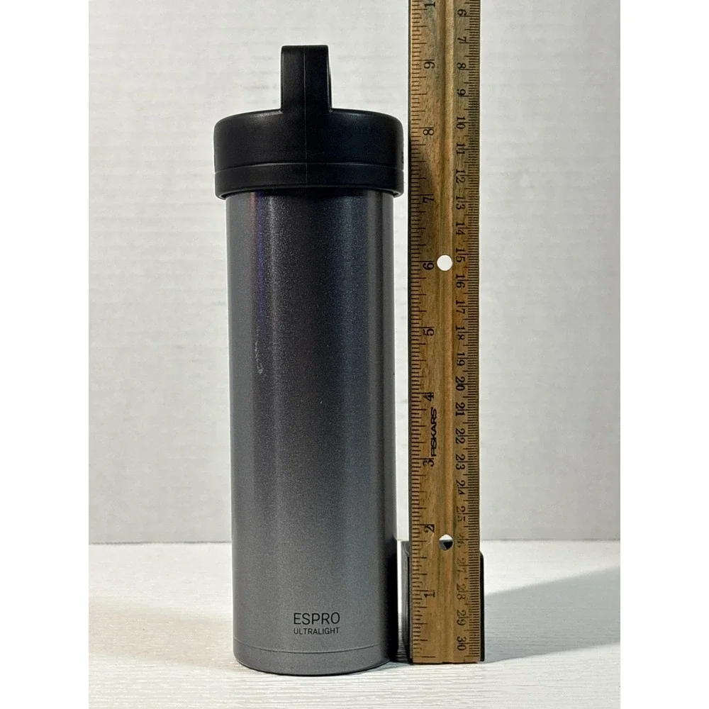 Espro Ultralight P0 French Press Travel Coffee Maker Gunmetal Gray 16oz S0161